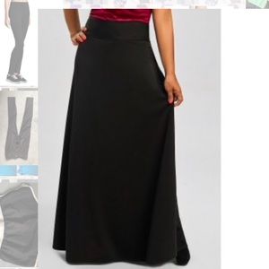 Lily star black maxi skirt